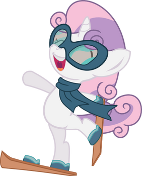 Sweetie Belle hits the slopes