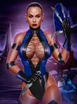 Kitana Unmasked: Ultimate Mortal Kombat 3 Portrait by wastelandemperor