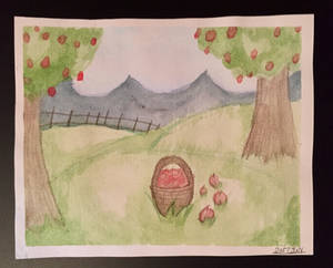 Apple Trees in the Country Side(Watercolors)