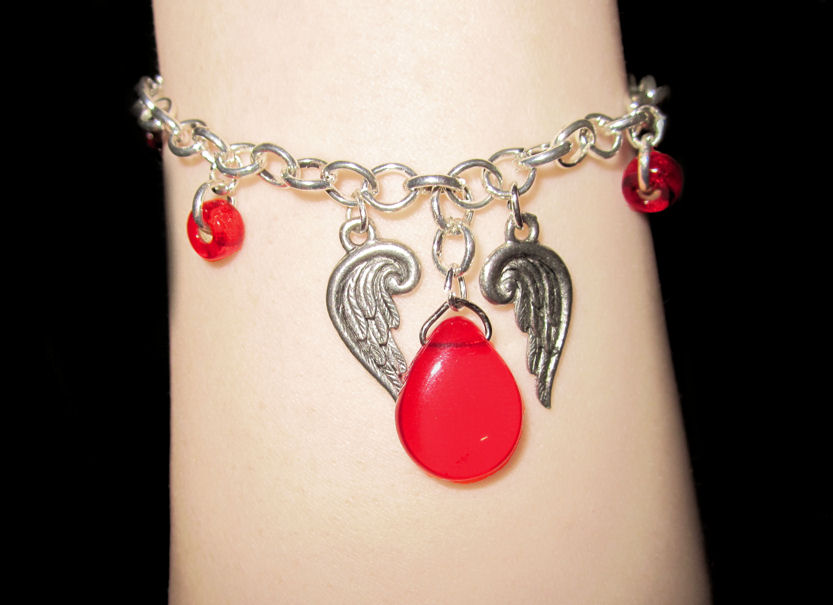 Winged Blood Drop Bracelet