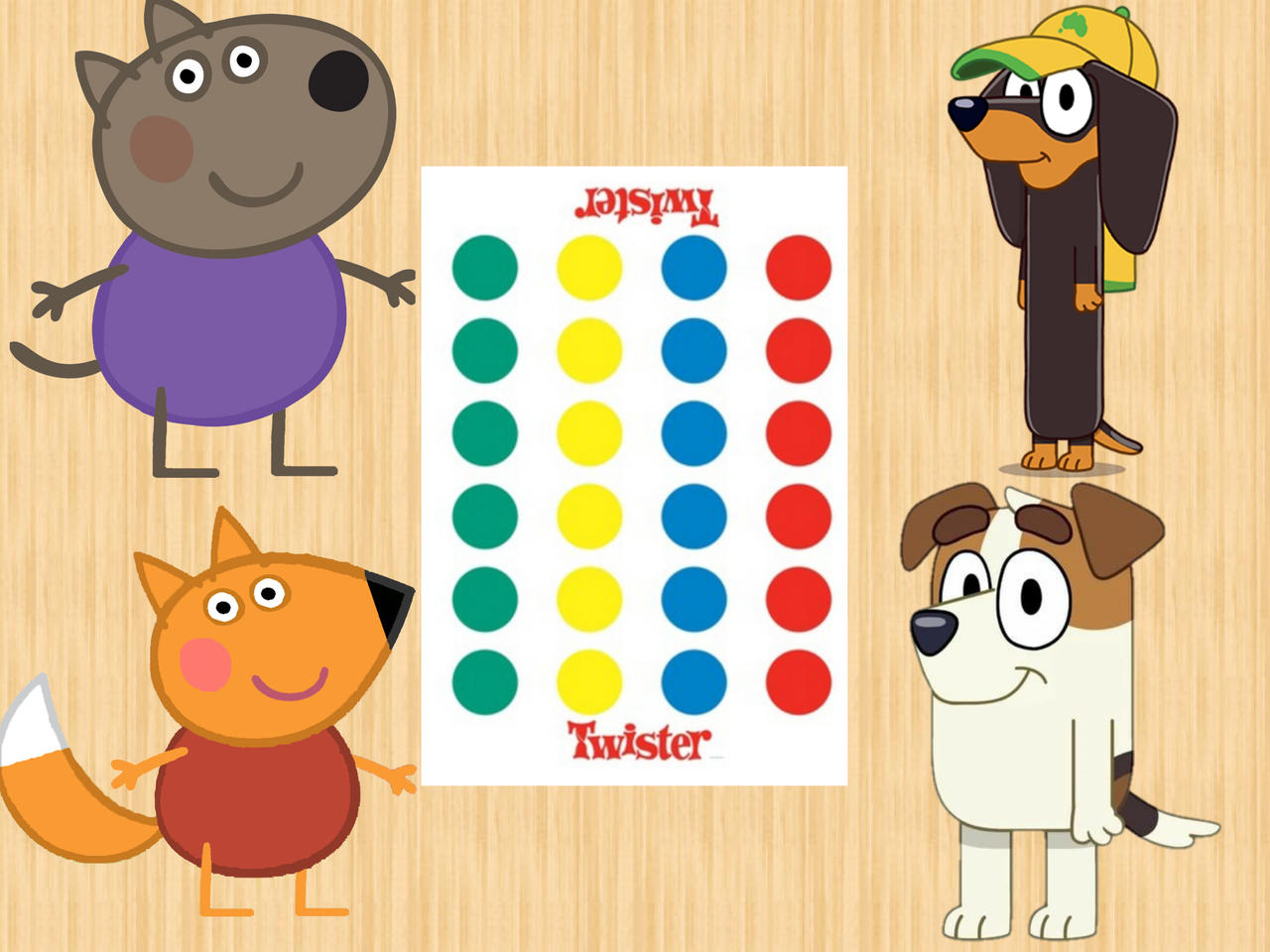 Snickers Danny Danny, Freddy, Jack and Snickers Playing Twister. by Adrian1999mex on ...