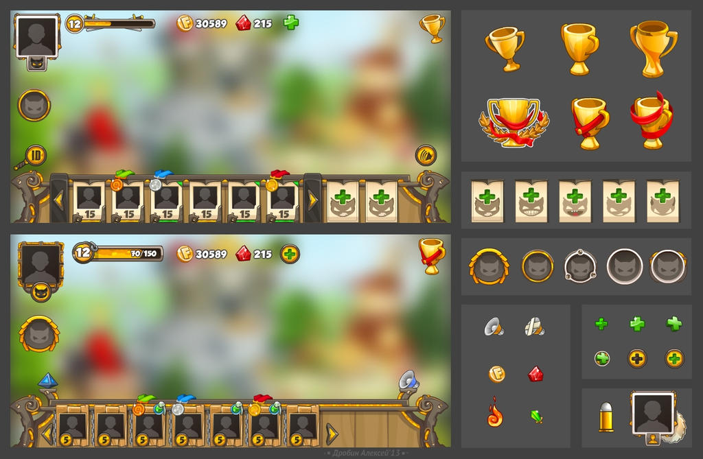 Game ui by niboart on DeviantArt