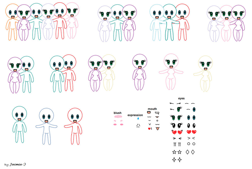 More Chibi bases by Bean3672 on DeviantArt