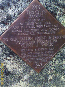 September 11th Plaque