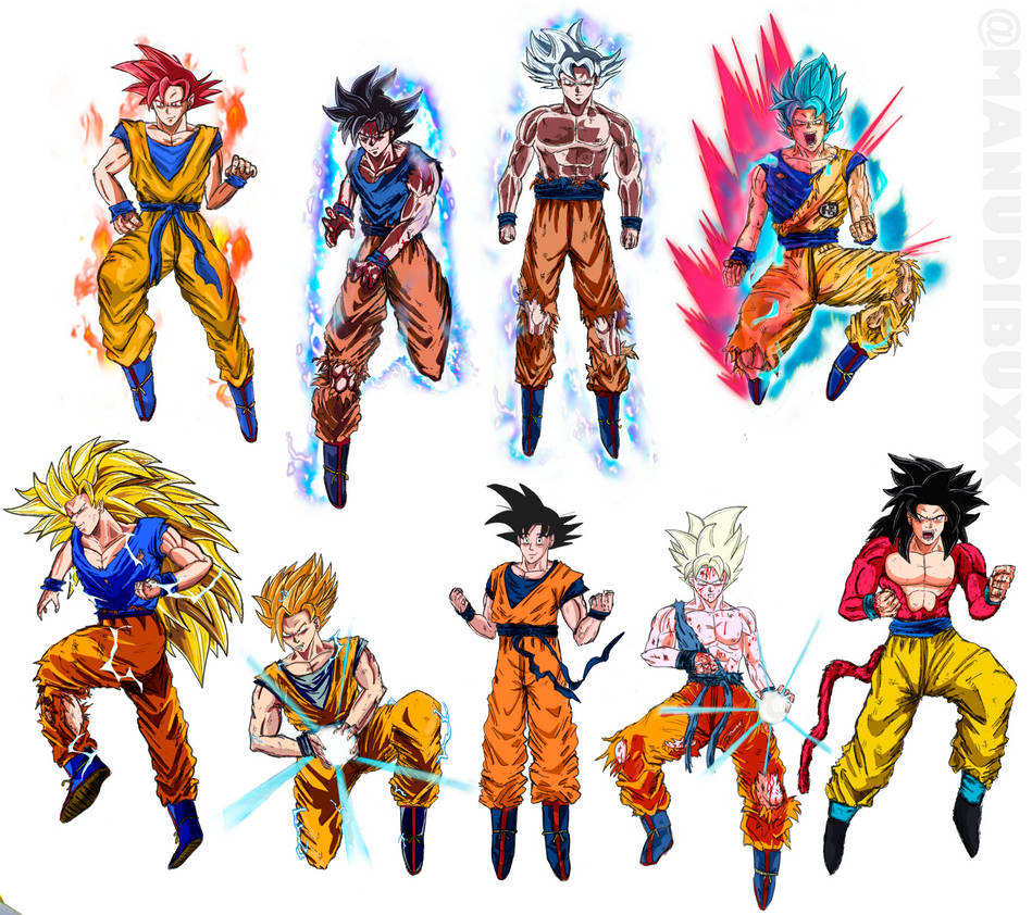 Goku All Transformations By Manudibuxx On DeviantArt Goku all transformations by manudibuxx on deviantart
