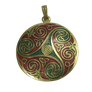 Gold Red And Green Pendant png