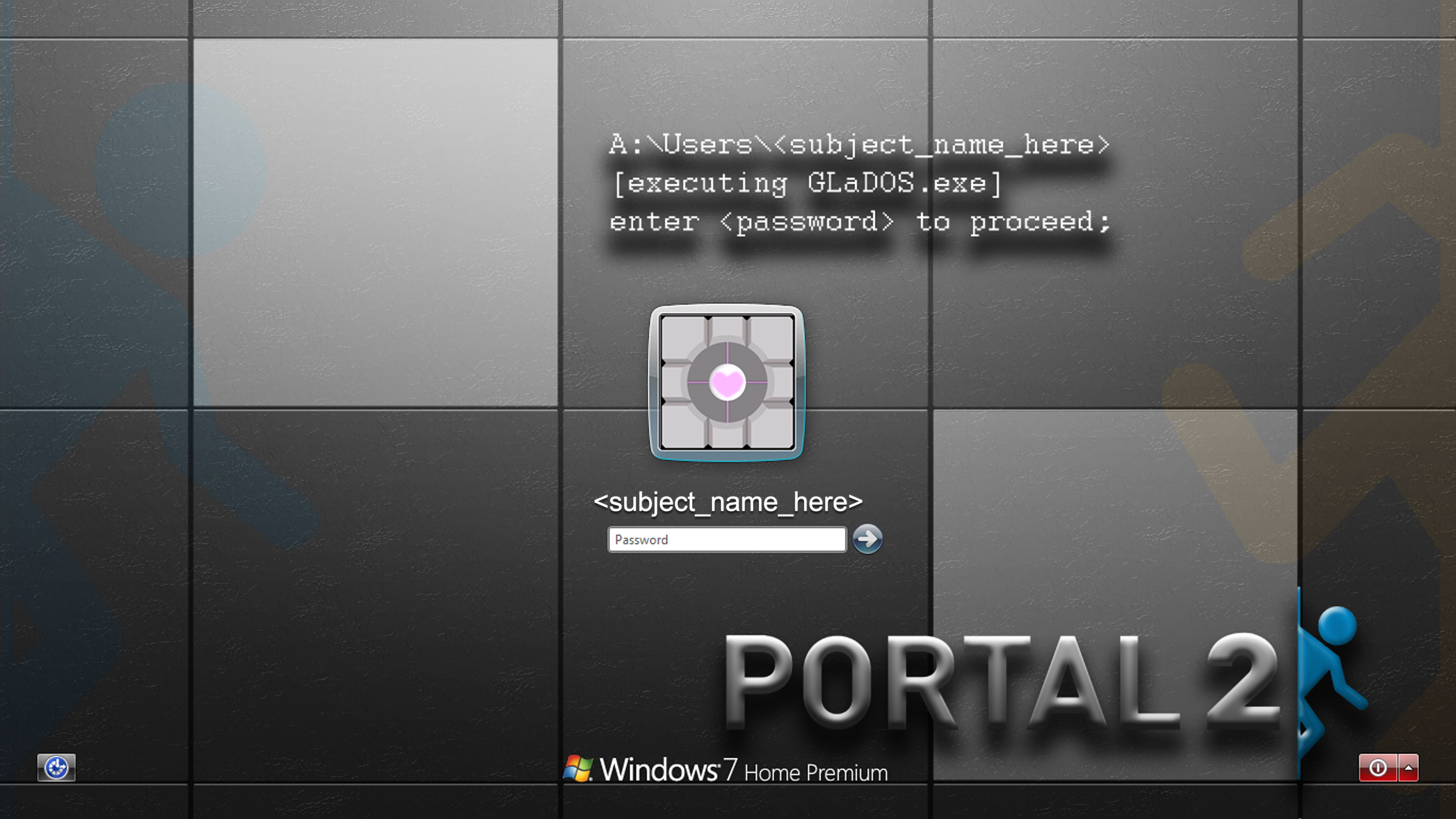 Windows 7 Portal Log-On Screen [Read Description]