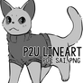 p2u Sweater Cat Lineart