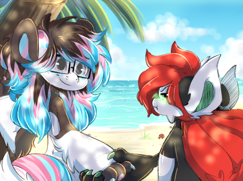 Izzy and Ashley at the Beach