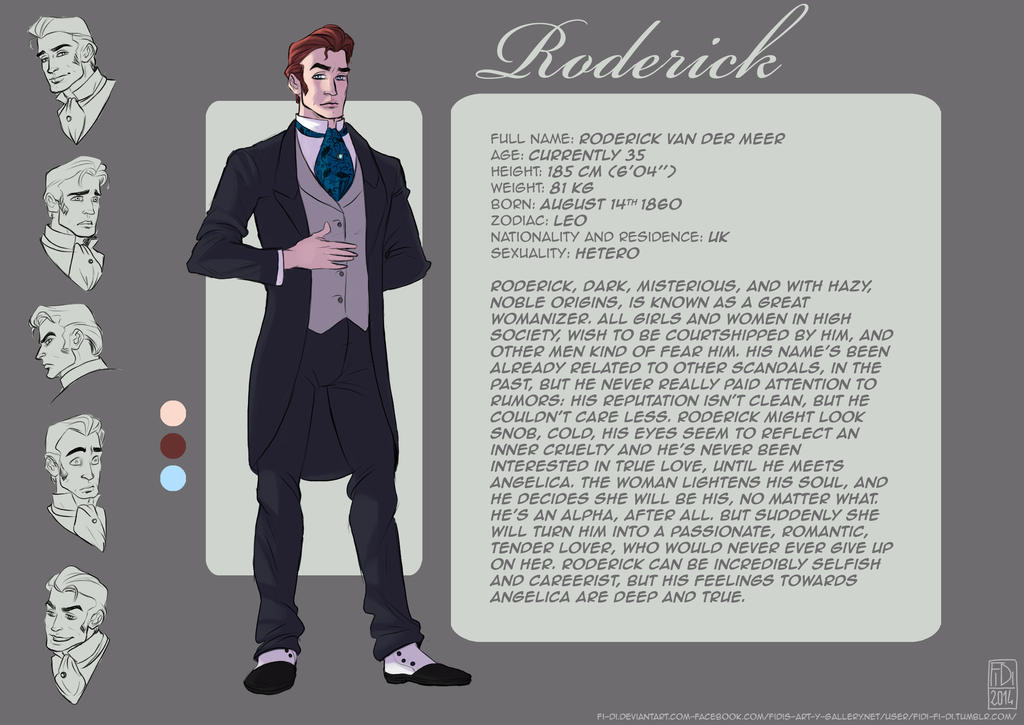 Roderick Character Refsheet: Roderick by FidisART on DeviantArt