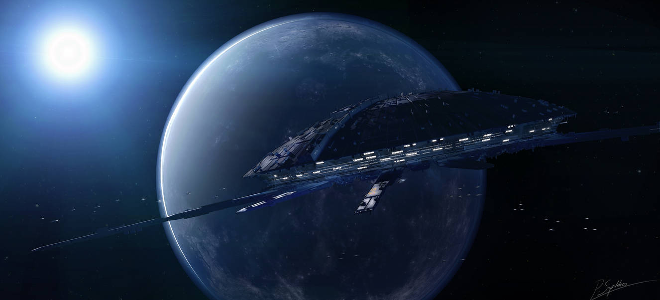 space station scene by psiipilehto