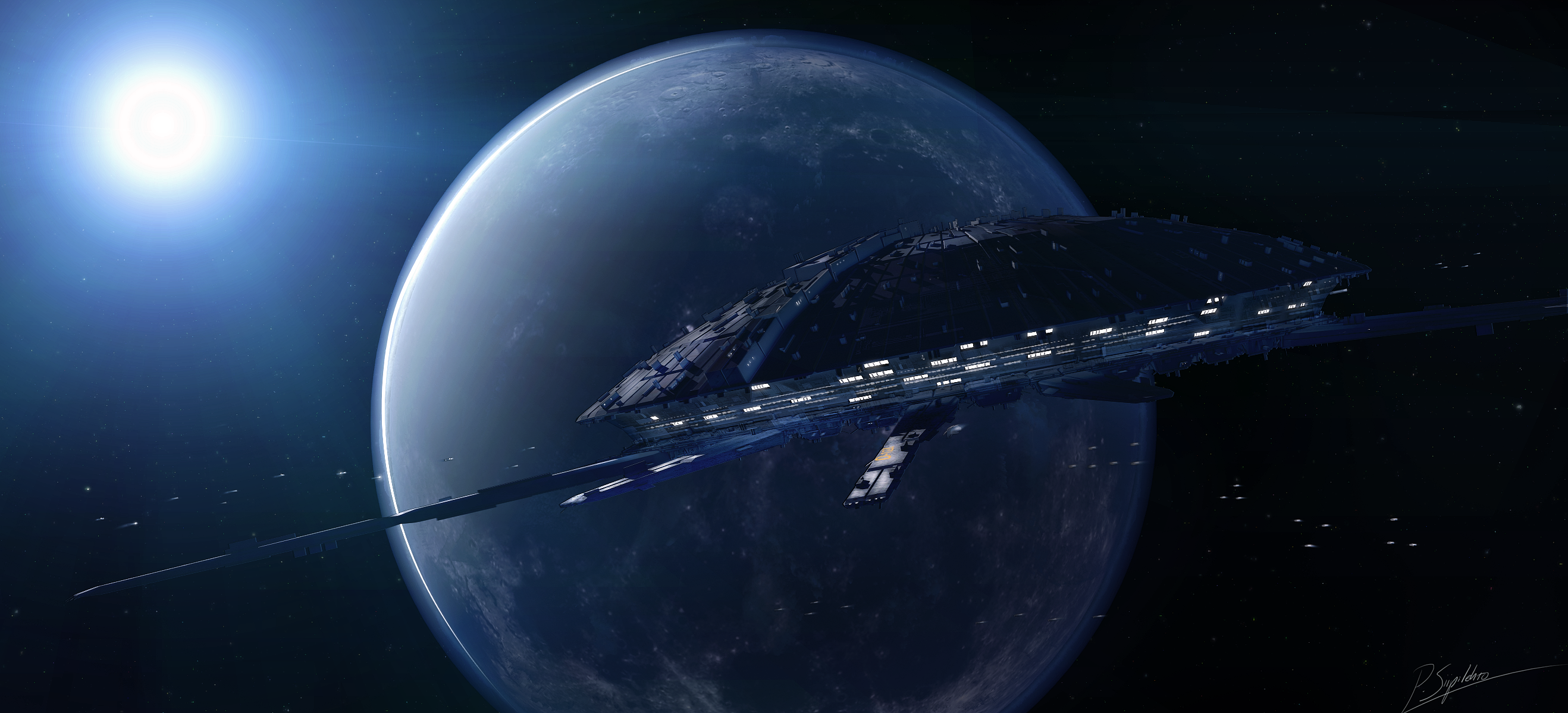space station scene by psiipilehto