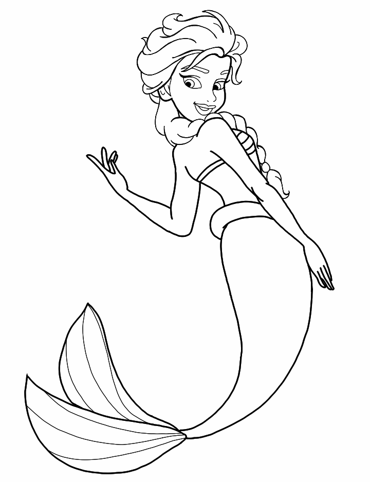 Mermaid Elsa Coloring Page by KittyTheNerd on DeviantArt