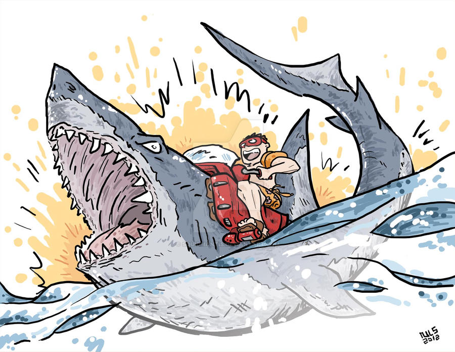 Humans Riding Sharks Man Riding Shark by SquidMantis on DeviantArt