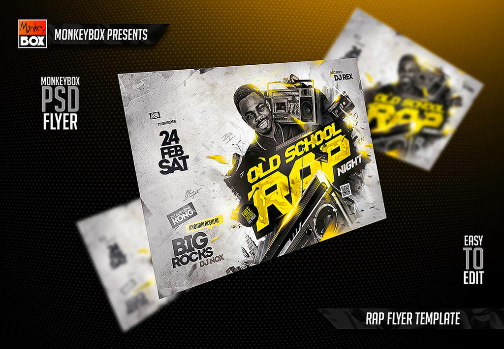 Rap Flyer Template by MonkeyBOXFlyers on DeviantArt