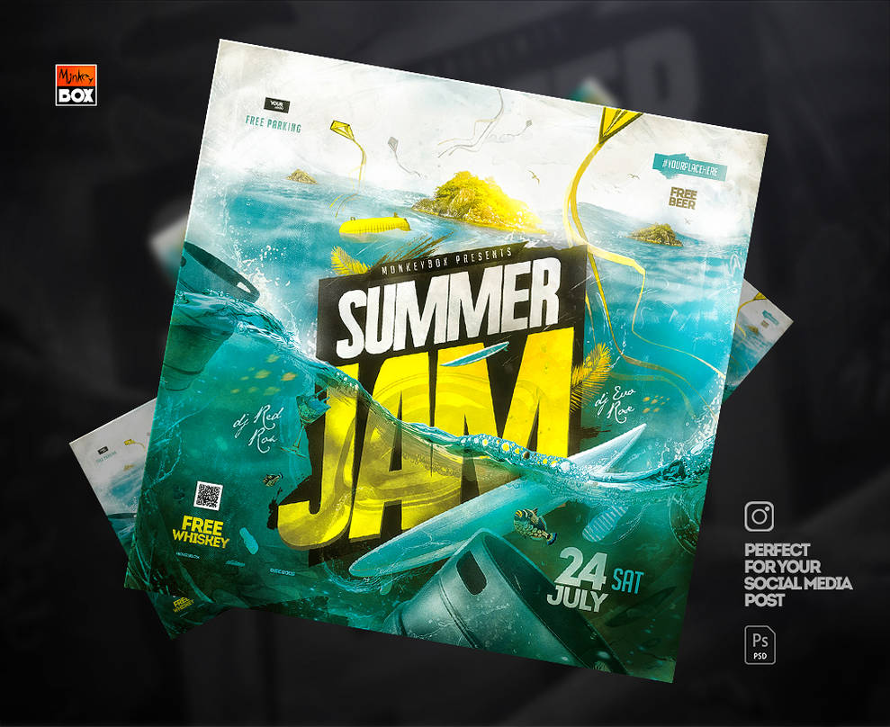 Jam Flyers Summer Jam Flyer by MonkeyBOXFlyers on DeviantArt