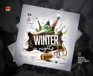 Winter Nights Flyer Template by MonkeyBOXFlyers