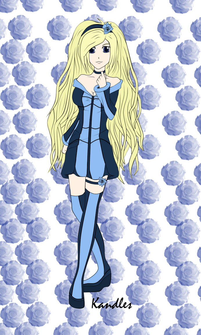 Blue Rose Girl by Blackmoonrose13 on DeviantArt