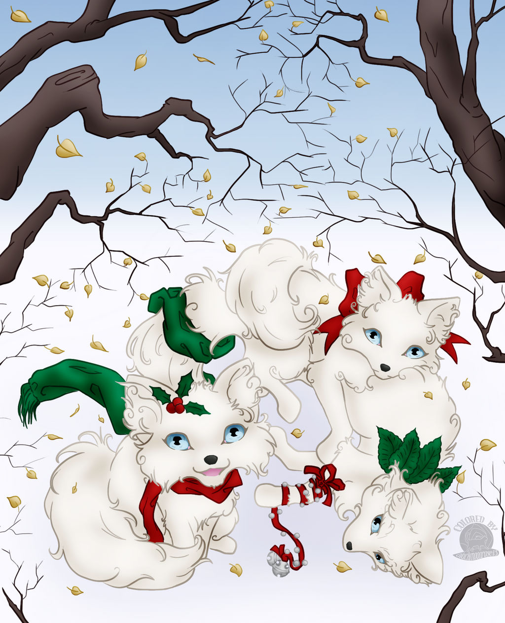 Holiday Foxes