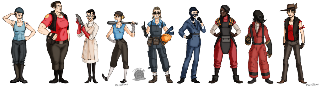 Female Merc Line Up by Blackmoonrose13 on DeviantArt
