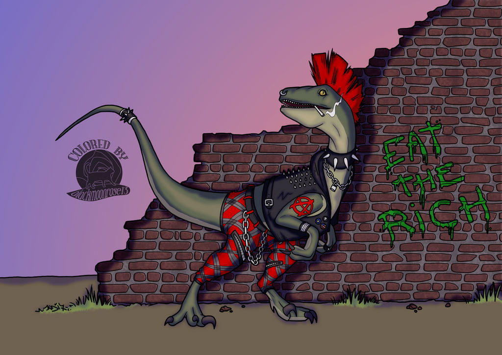 Punk Dino by Blackmoonrose13 on DeviantArt