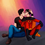 Pre New 52 Superboy and Red Robin by Blackmoonrose13