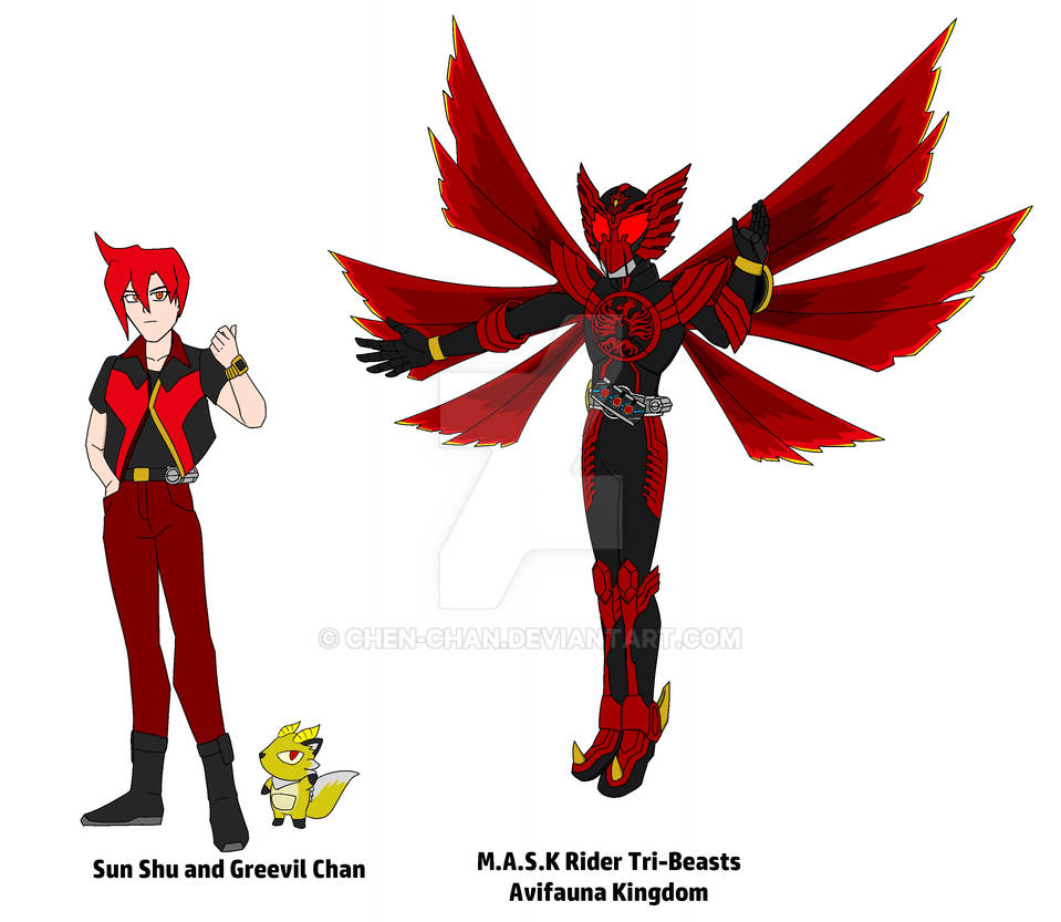 Mask Rider Chin Chan Sun Shu as MASK Rider Tri-Beasts 2022 by Chen-Chan on DeviantArt
