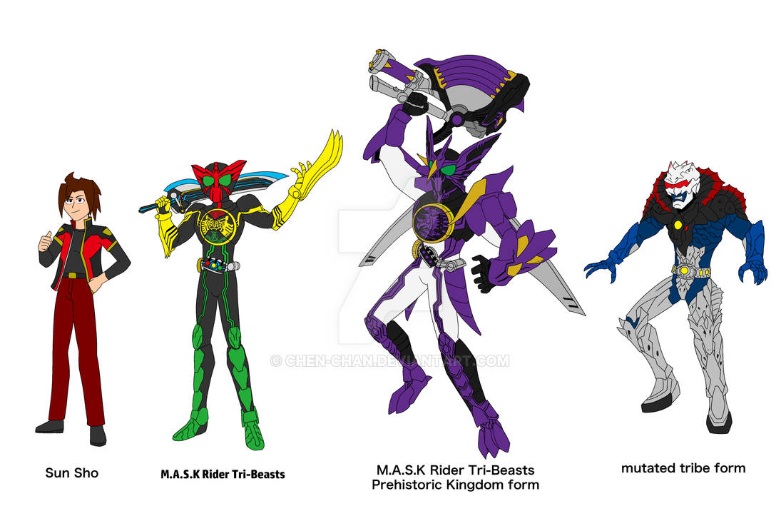 Mask Rider Chin Chan Sun Sho as MASK Rider Tri-Beast by Chen-Chan on DeviantArt