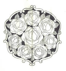 Eight Rose (pin/pendant template)