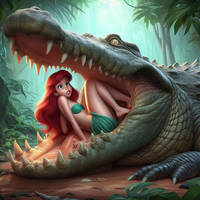 Ariel and the crocodile