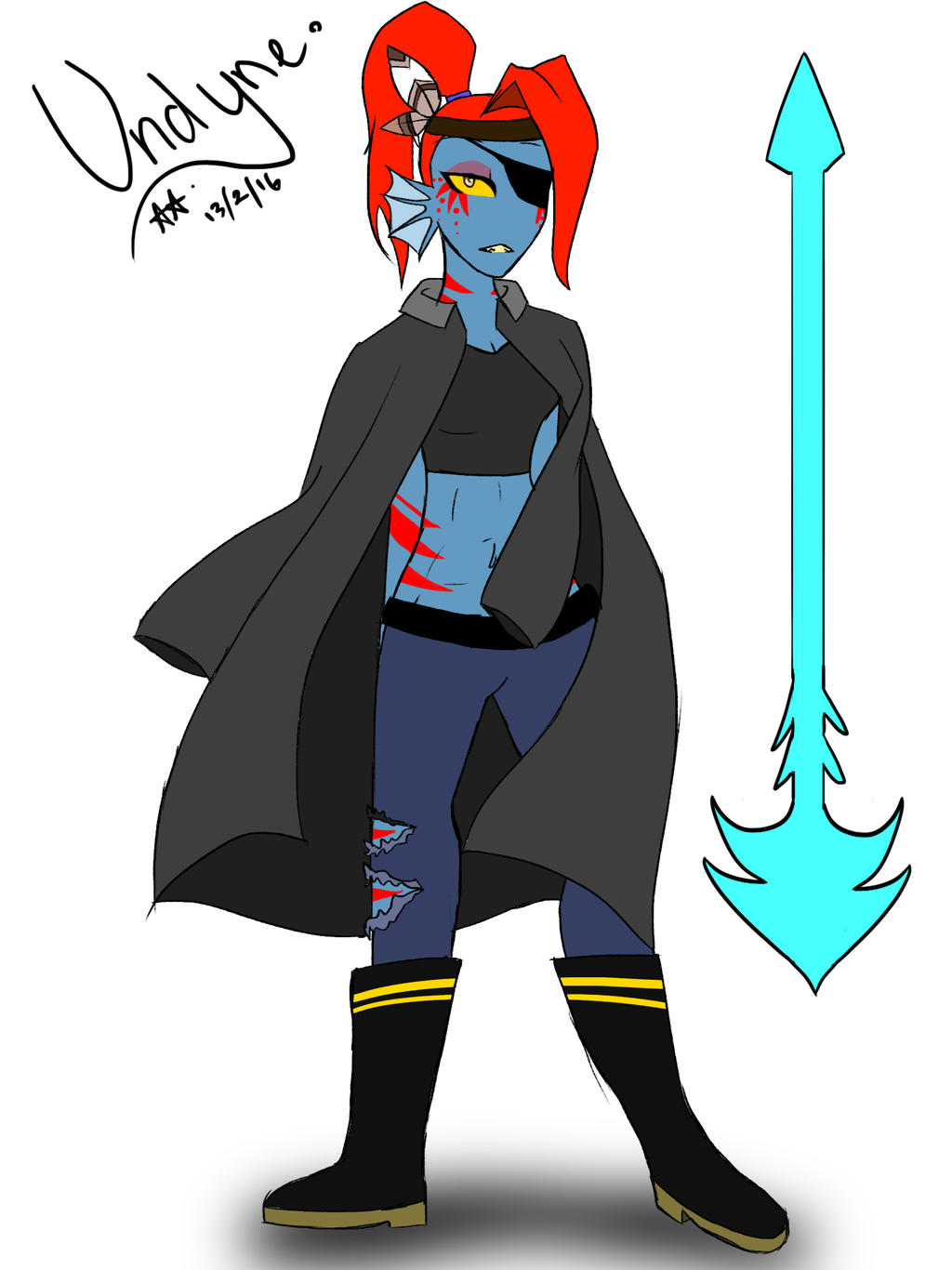 Undyne Design by AlyaDoesArt on DeviantArt