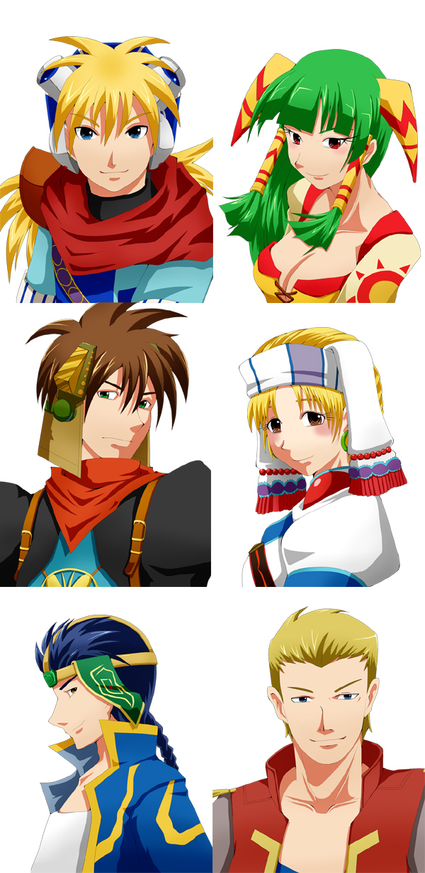 GRANDIA Character Bust up illustrations