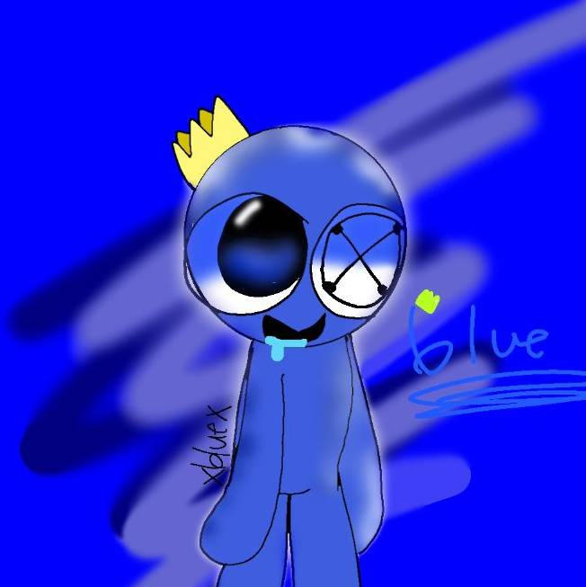 Tried an new art style for blue by xXbluexX3 on DeviantArt