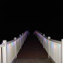 Lighted Bridge At Night