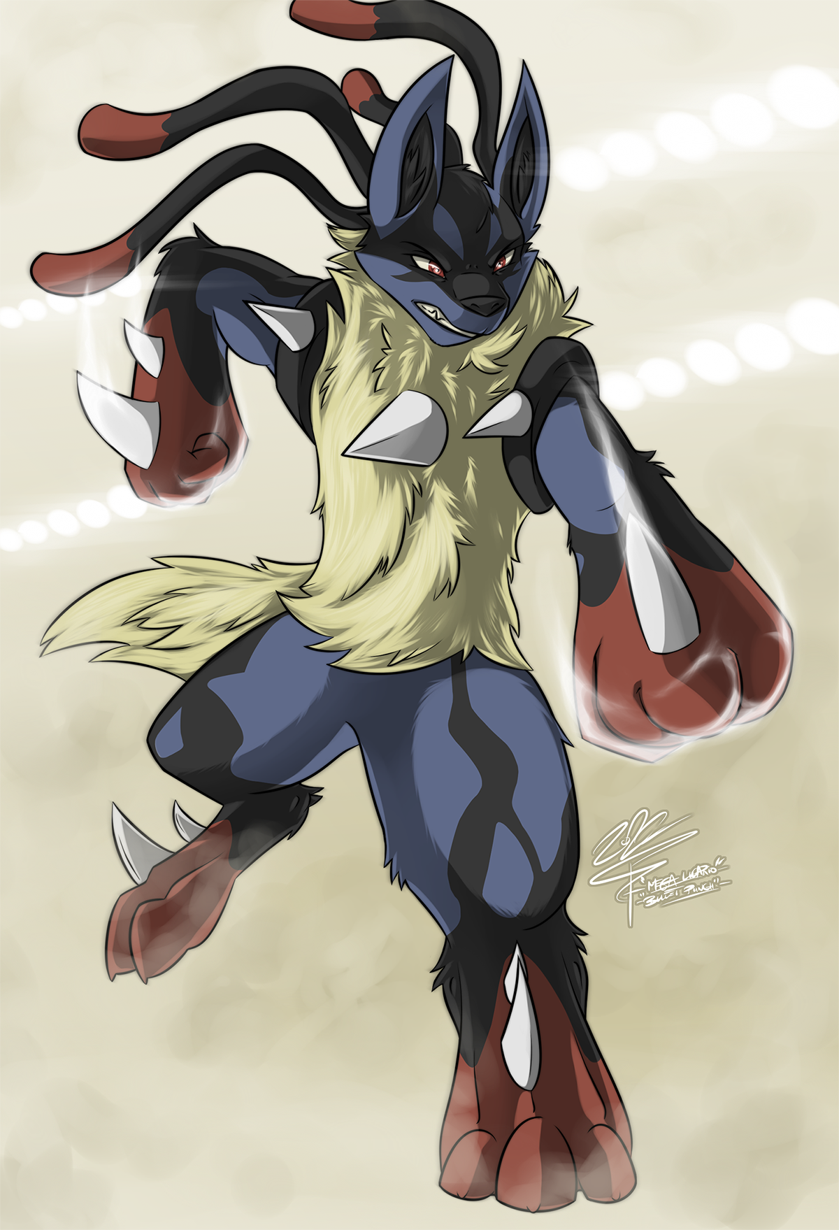 Shiny Mega Lucario by Sinnonnth on DeviantArt