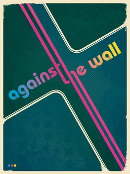 against the wall