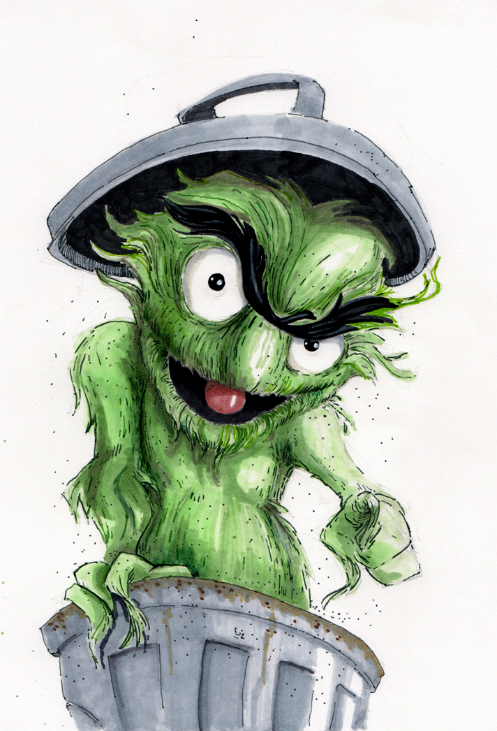 Oscar the Grouch - copics