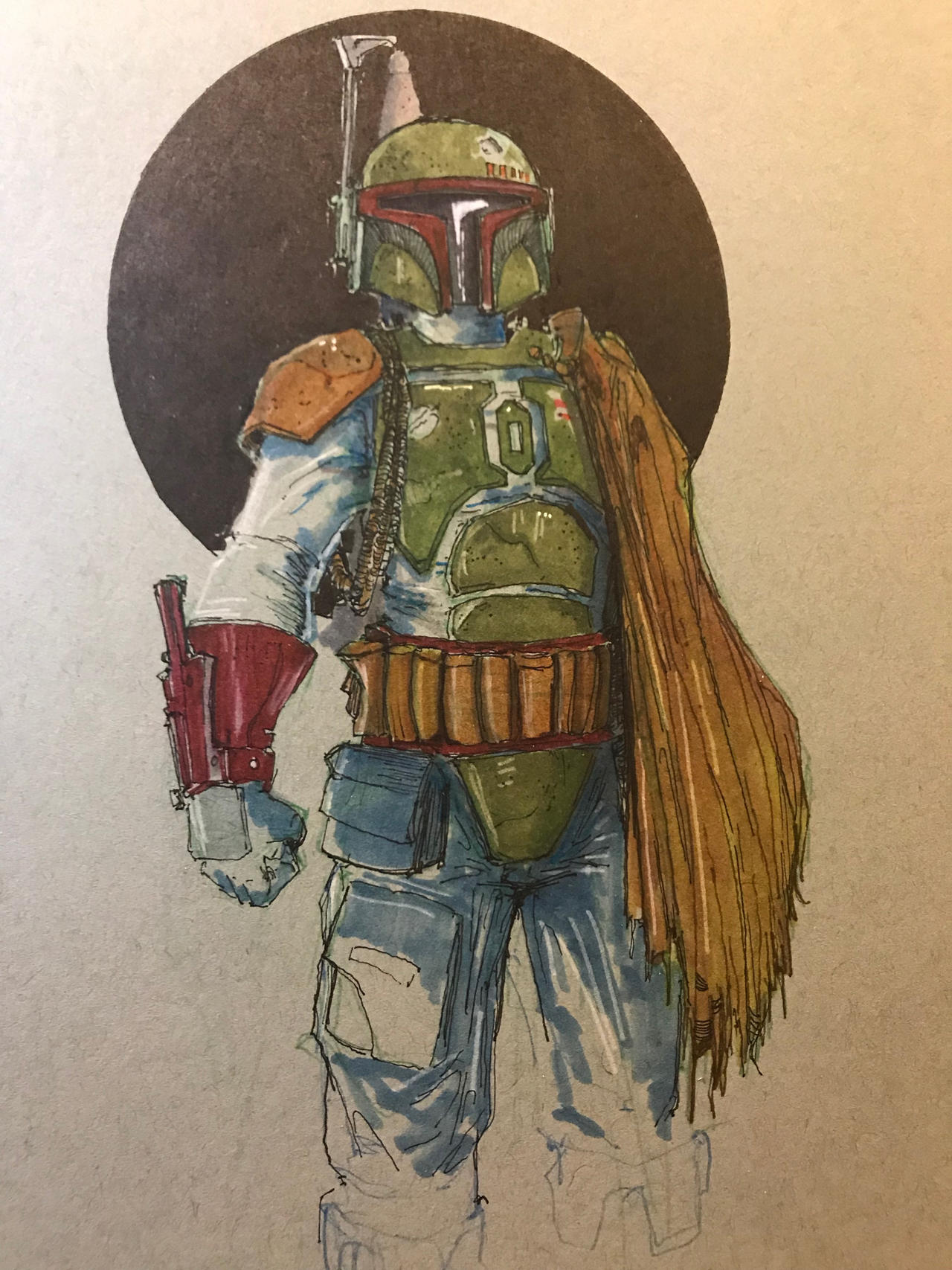 Boba Fett Sketch by Pencilbags on DeviantArt