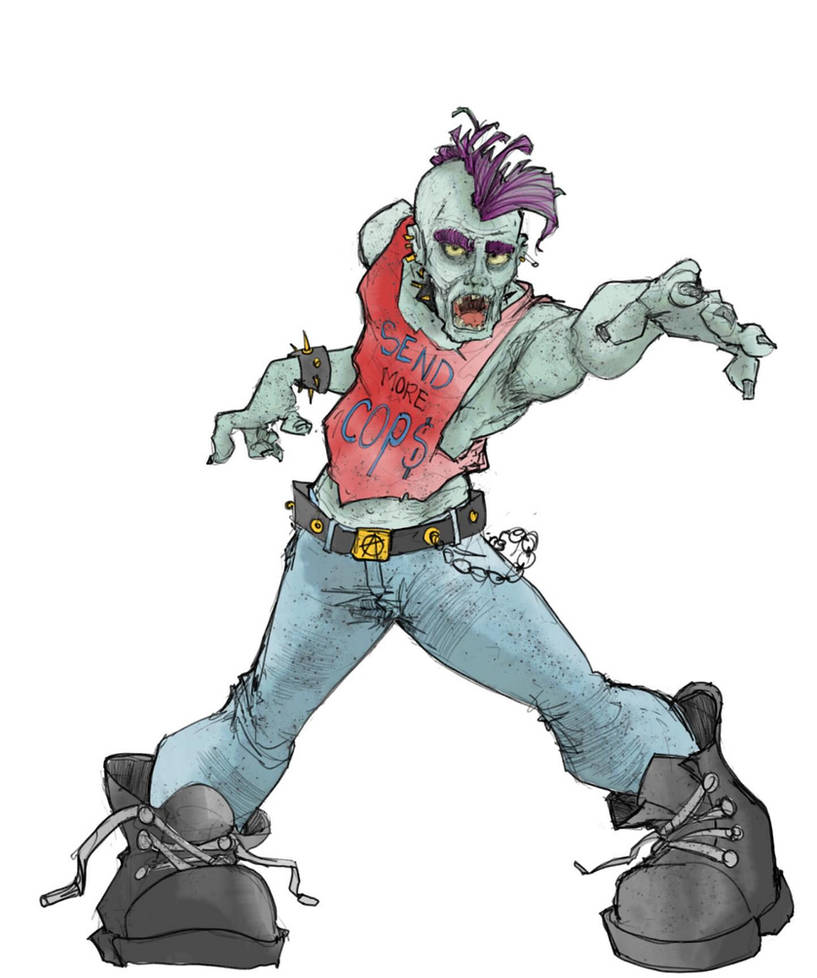 Zombie Like Rocker Punk Rock Zombie by TheDoodlebags on DeviantArt