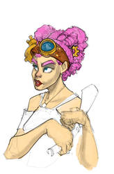 Steampunk Character Design 662- Digital Sketch