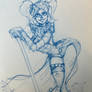 Steampunk Harley Quinn Sketch 2