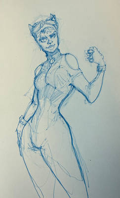 Catwoman pose sketch