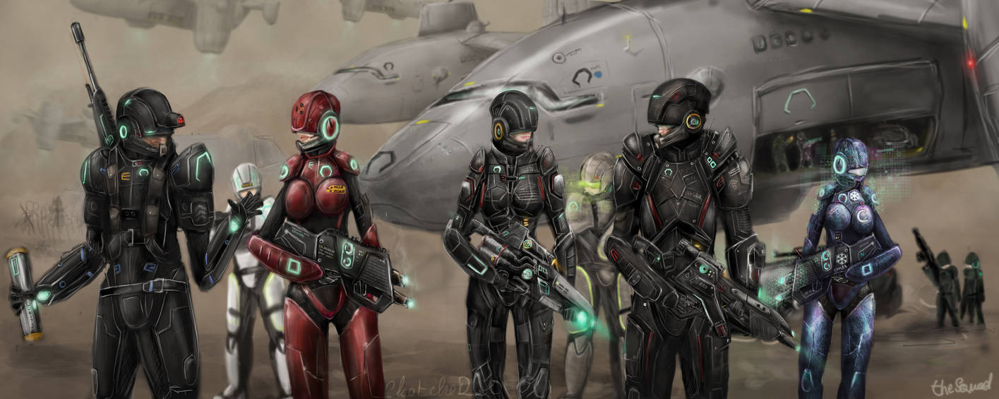 The SQUAD - desert landing by HorcikDesigns on DeviantArt