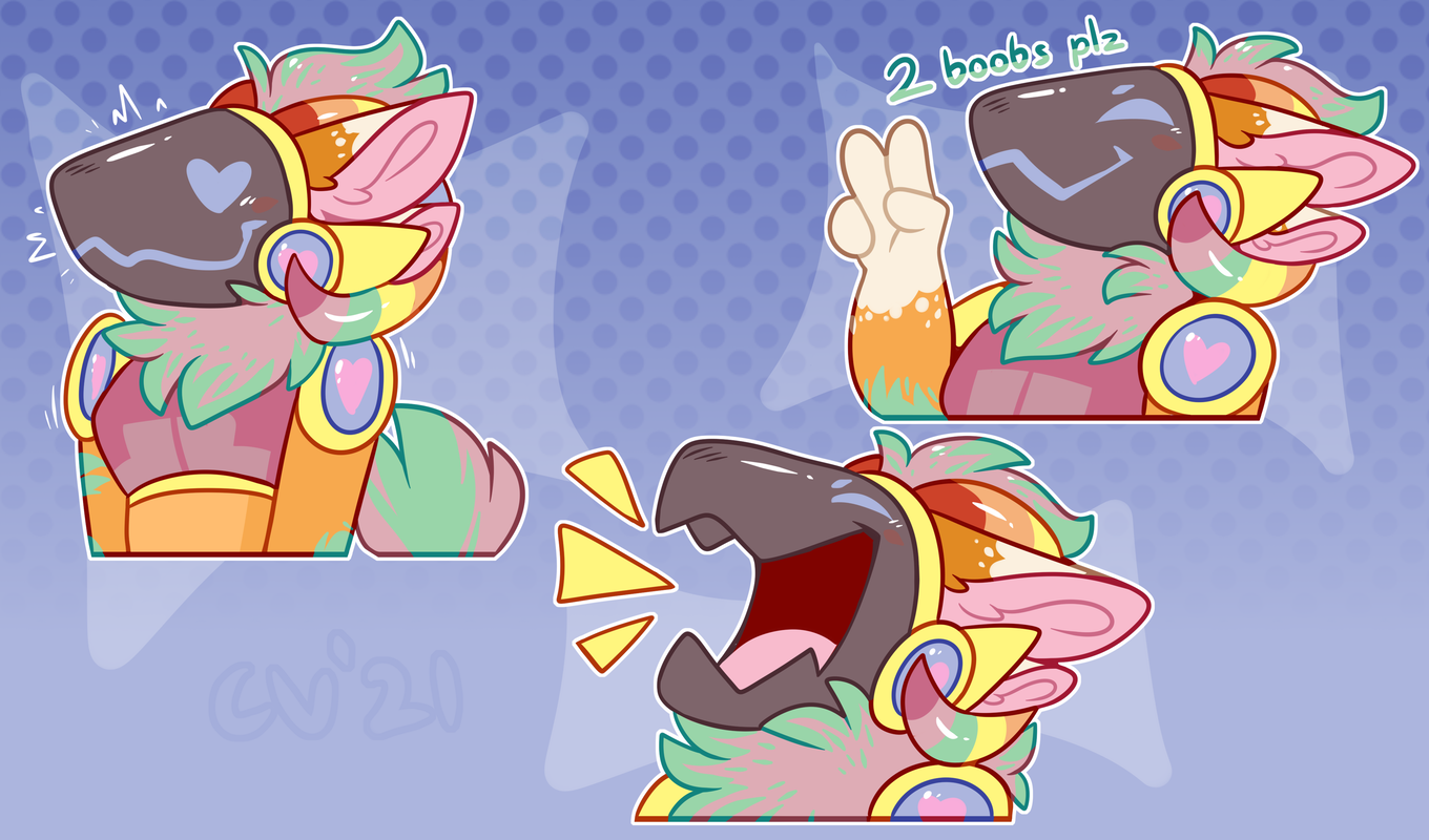 PROTOGEN STICKERS - Comm by CrownedVictory on DeviantArt