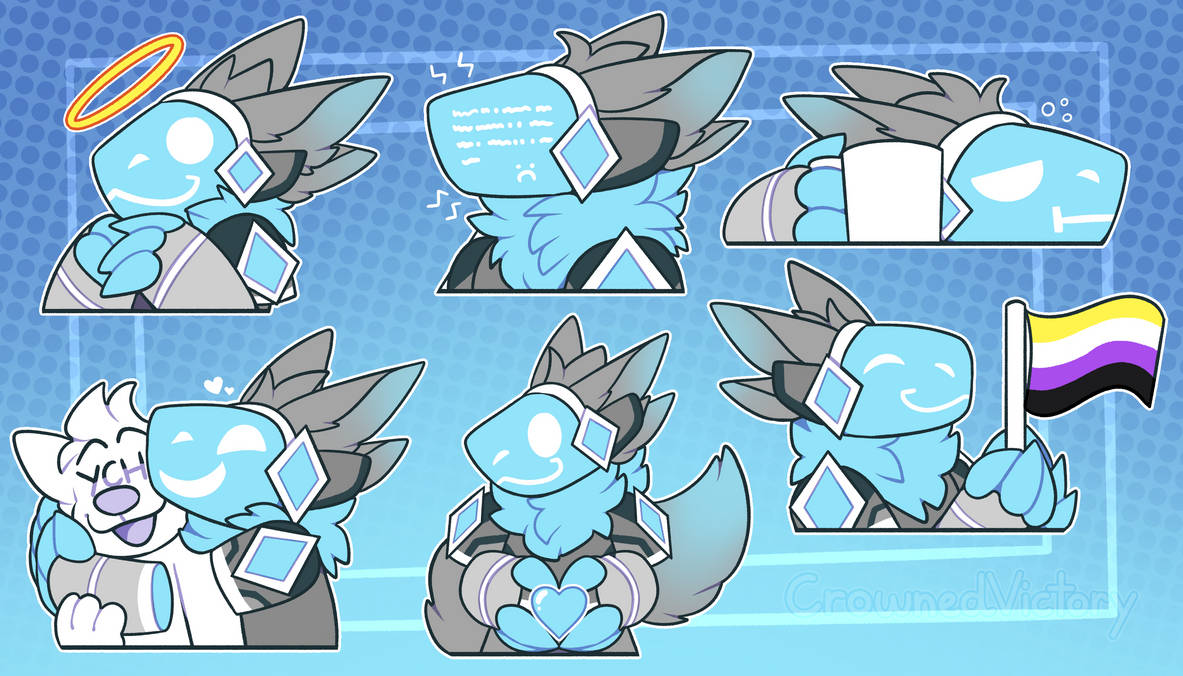 Ascii Protogen PROTOGEN STICKERS - Comm by CrownedVictory on DeviantArt