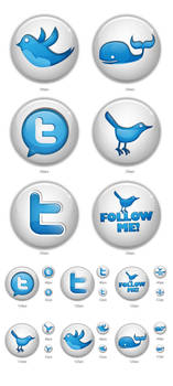 Twitter button icons