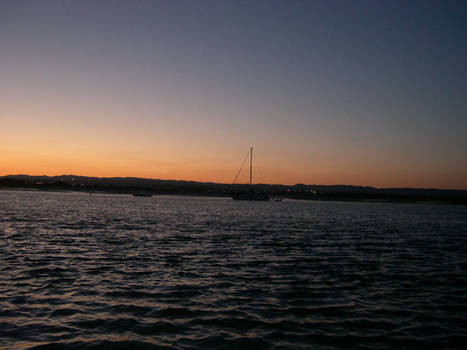 Atardecer desde el barco