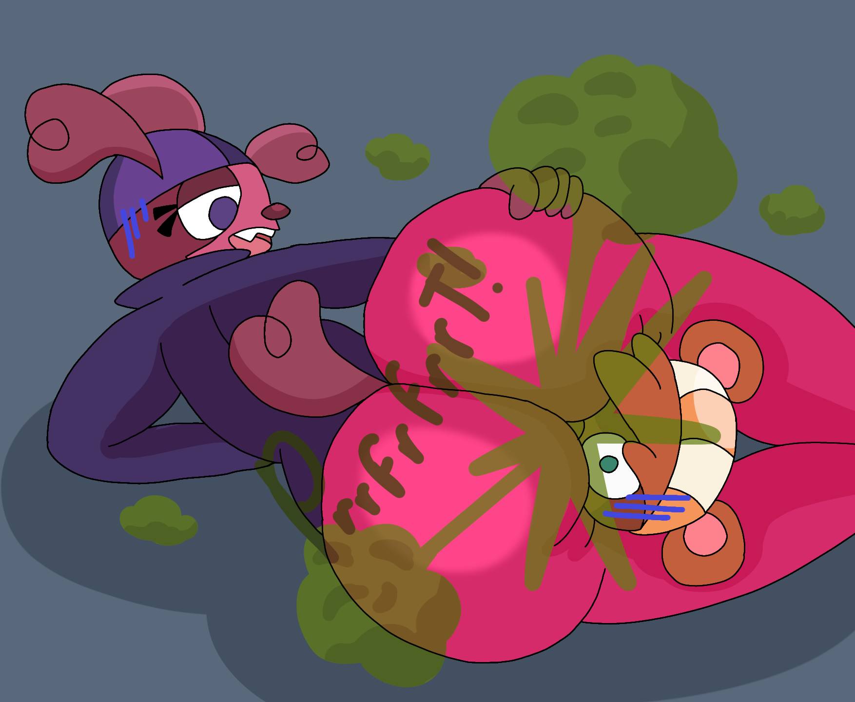 Oddiy chiroyli yalangoch ayol Jinsiy aloqa va dumba