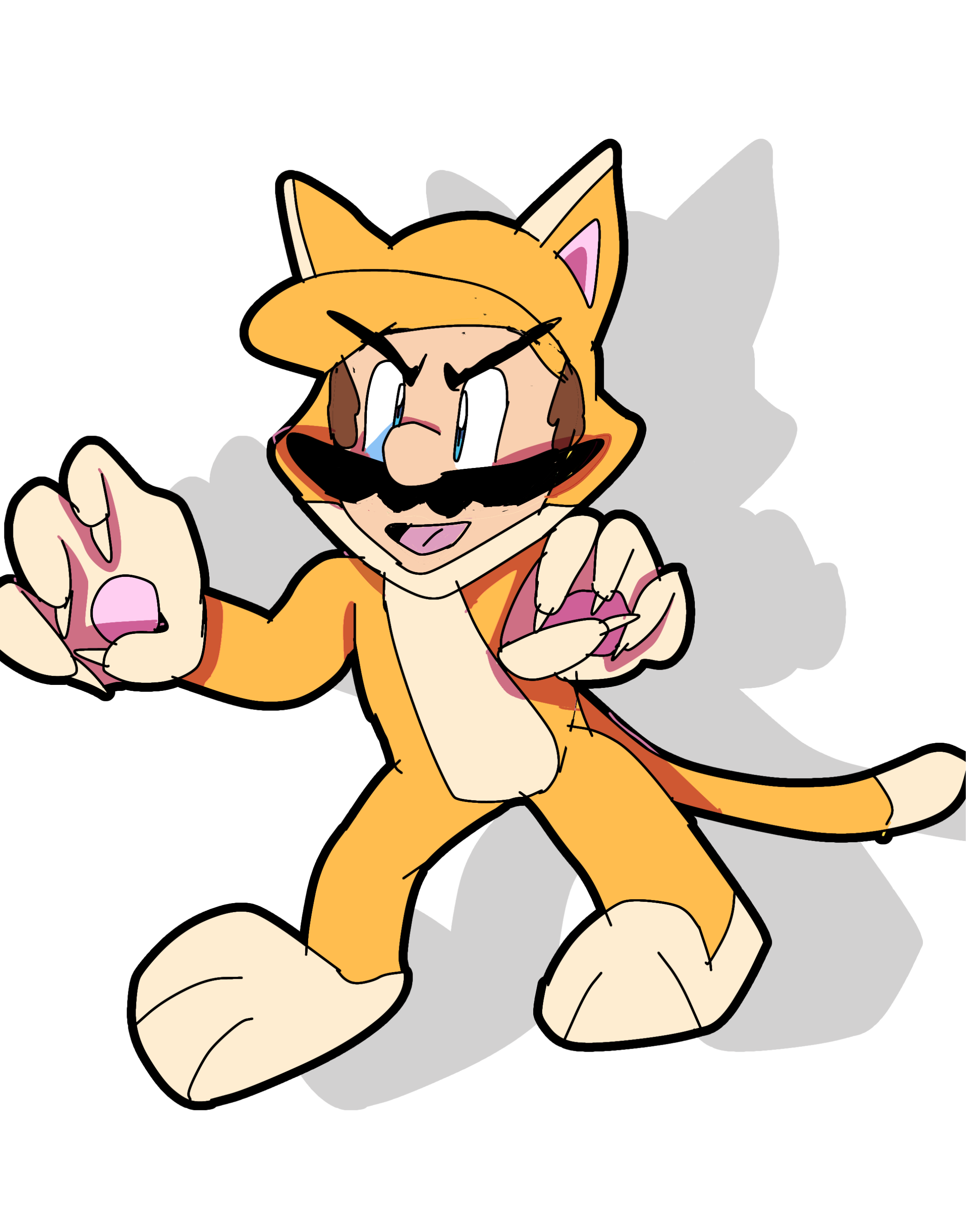 Cat Mario redraw part 2 by gaborisweird on DeviantArt