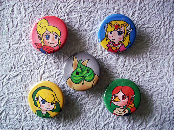 LoZ Wind Waker Button Set